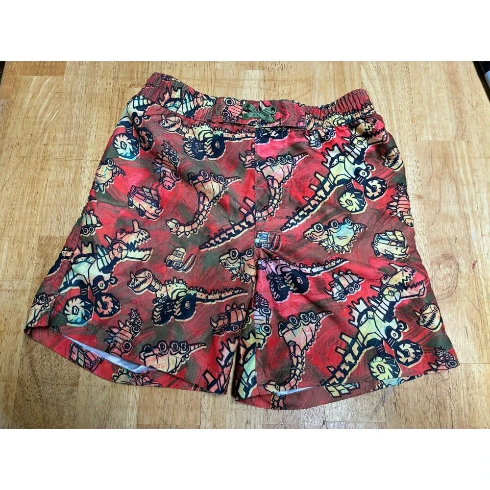 Disney Cars on the Road Boys 7/8 Lined UPF 50+ Swim Swimming Trunks EUC